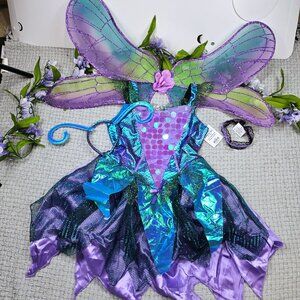 Celebrate! Girls' Dragonfly 4 piece Halloween Costume NWT Size M (7/8)